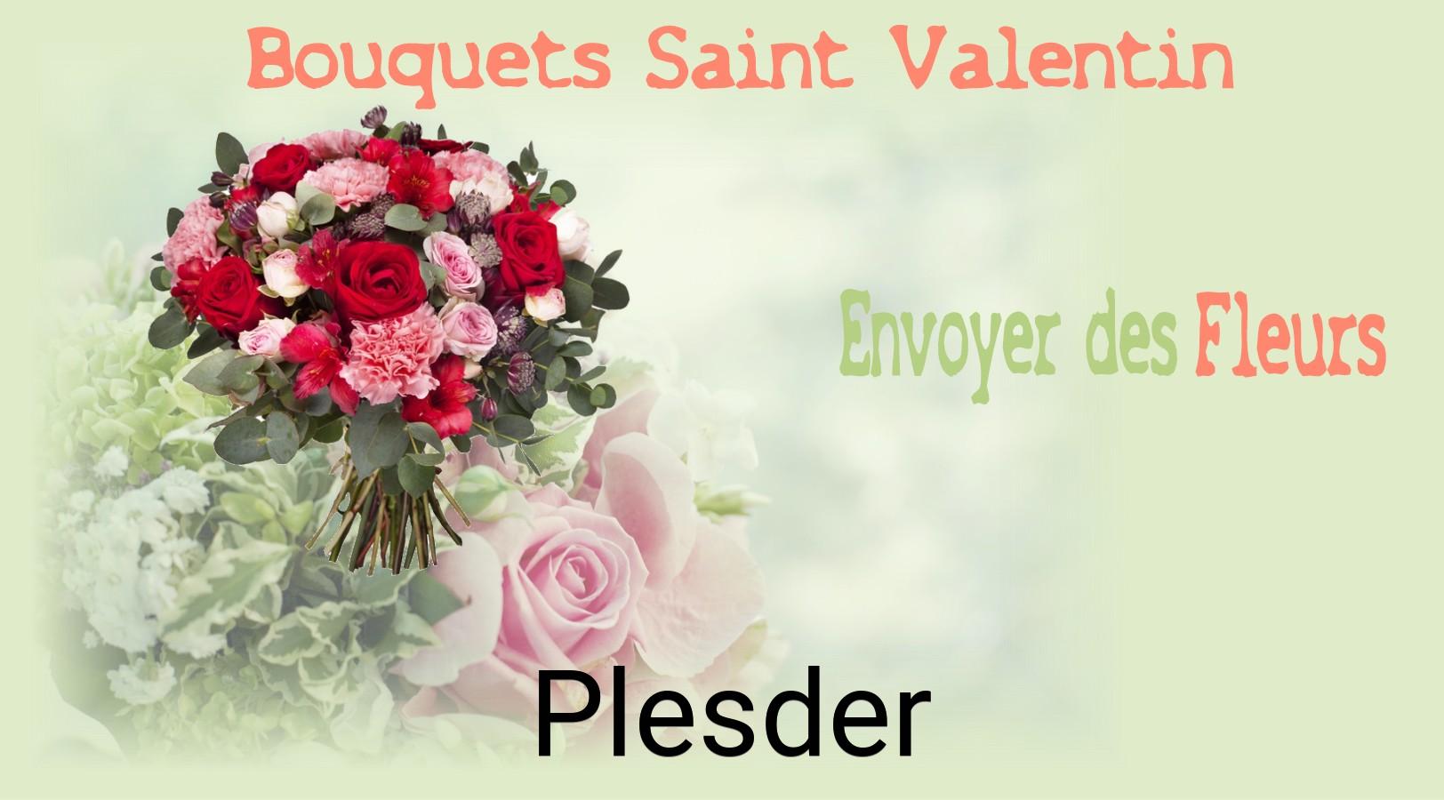 Roses de Saint-Valentin livrées à Plesder